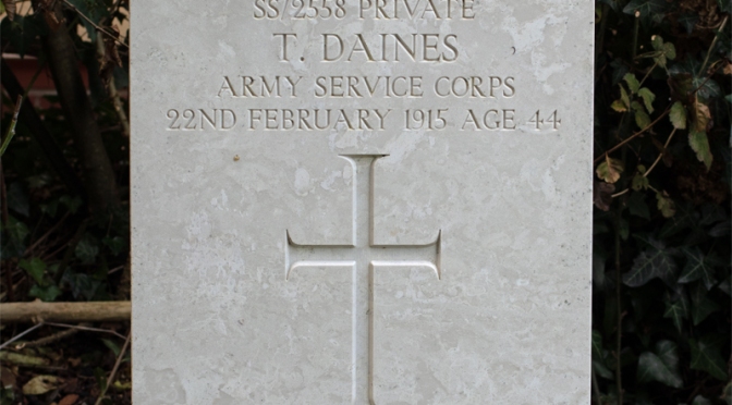 CWG: Private Thomas Daines
